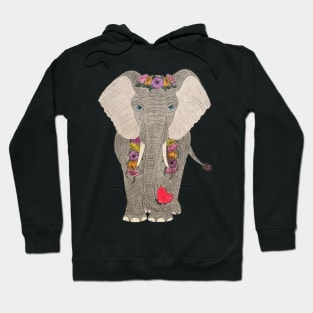 Elephant with Heart Hoodie